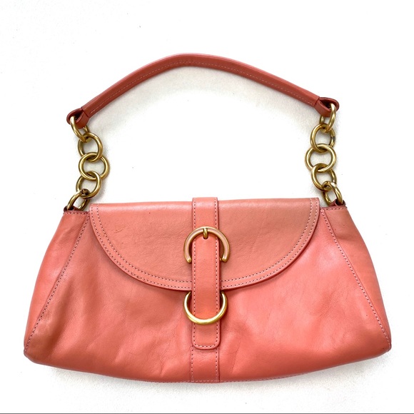 Furla Handbags - Furla Leather Gold Chain Shoulder Bag
